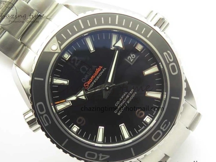 0208 EyeCatching Planet Ocean Professional Ceramic Bezel 45.5mm 1:1 VSF Best Edition Silver Markers on SS Bracelet A8500 Super Clone 8050